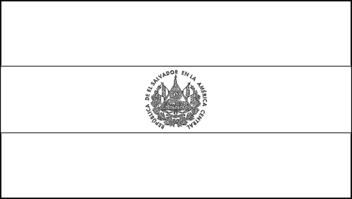 Contorno da bandeira de El Salvador para colorir