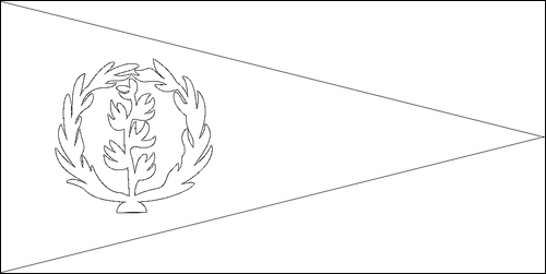 Contorno da bandeira de Eritreia para colorir