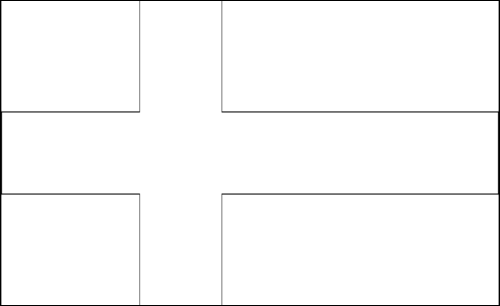 Contorno da bandeira de Finlândia para colorir
