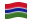 Gâmbia-Bandeira ondulante