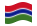Gâmbia-Bandeira ondulante