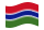 Gâmbia-Bandeira ondulante