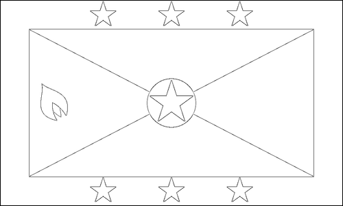 Contorno da bandeira de Granada para colorir