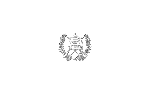 Contorno da bandeira de Guatemala para colorir