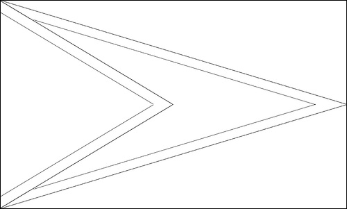 Contorno da bandeira de Guiana para colorir