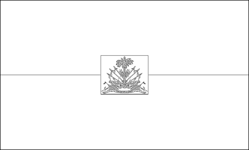 Contorno da bandeira de Haiti para colorir
