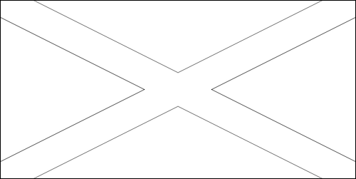 Contorno da bandeira de Jamaica para colorir