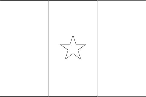 Contorno da bandeira de Camarões para colorir