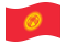 Quirguizistão-Bandeira ondulante
