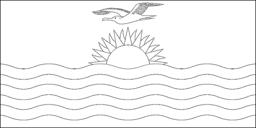 Contorno da bandeira de Kiribati para colorir