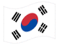 Bandeira animada Coreia do Sul