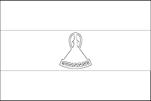 Contorno da bandeira de Lesoto para colorir