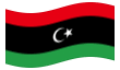 Bandeira animada Líbia