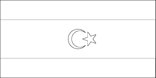 Contorno da bandeira de Líbia para colorir