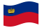 Liechtenstein-Bandeira ondulante