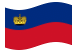 Liechtenstein-Bandeira ondulante