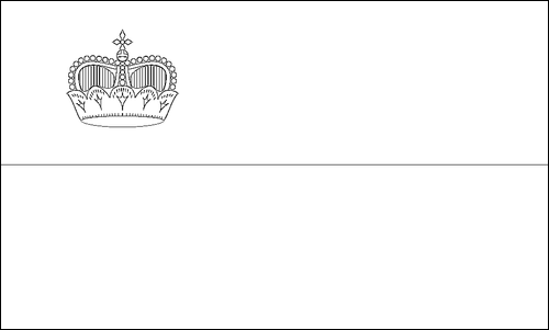 Contorno da bandeira de Liechtenstein para colorir