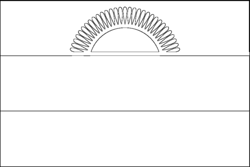 Contorno da bandeira de Malawi para colorir
