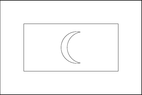 Contorno da bandeira de Maldivas para colorir