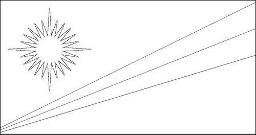 Contorno da bandeira de Ilhas Marshall para colorir