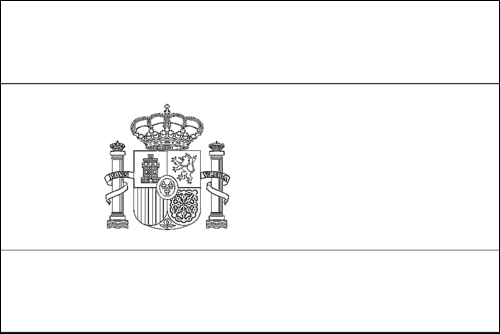 Contorno da bandeira de Espanha para colorir
