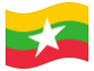 Bandeira animada Myanmar (Birmânia, Birmânia)
