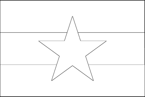 Contorno da bandeira de Myanmar (Birmânia, Birmânia) para colorir