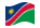 Namíbia-Bandeira ondulante