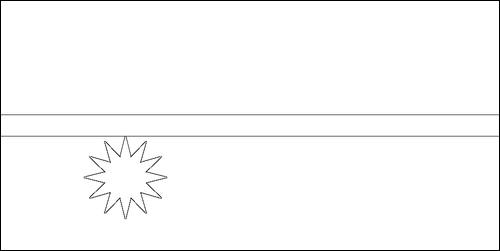 Contorno da bandeira de Nauru para colorir