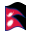 Nepal-Bandeira ondulante