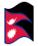 Nepal-Bandeira ondulante