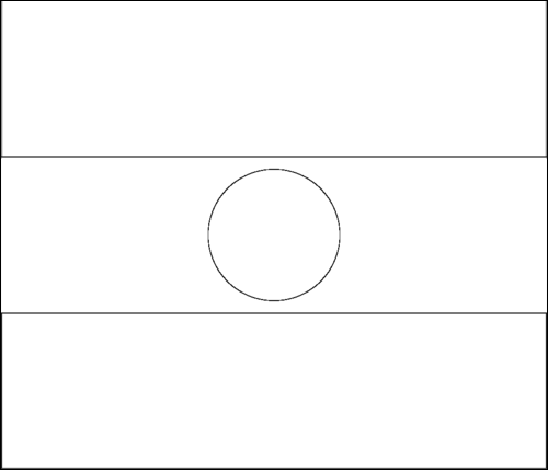 Contorno da bandeira de Níger para colorir