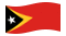 Timor-Leste-Bandeira ondulante