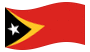 Timor-Leste-Bandeira ondulante