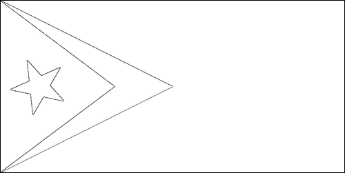 Contorno da bandeira de Timor-Leste para colorir