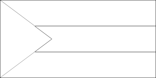 Contorno da bandeira de Territórios Autónomos Palestinianos para colorir