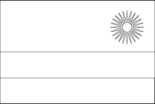Contorno da bandeira de Ruanda para colorir