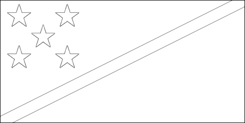 Contorno da bandeira de Ilhas Salomão para colorir