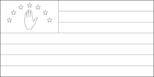 Contorno da bandeira de Abkhazia para colorir