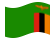 Zâmbia-Bandeira ondulante