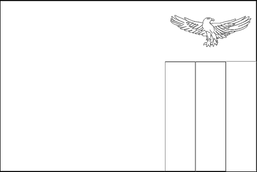 Contorno da bandeira de Zâmbia para colorir