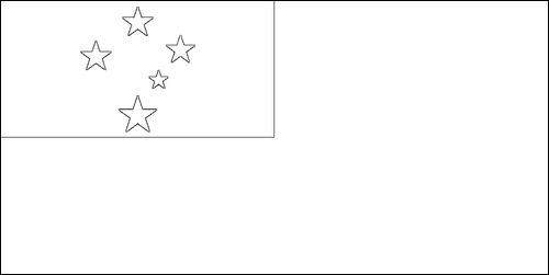 Contorno da bandeira de Samoa para colorir