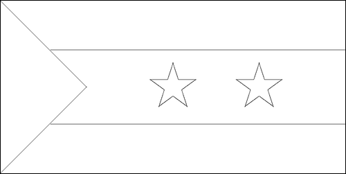 Contorno da bandeira de São Tomé e Príncipe para colorir