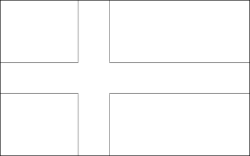Contorno da bandeira de Suécia para colorir