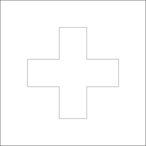 Contorno da bandeira de Suíça para colorir
