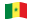 Senegal-Bandeira ondulante