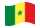 Senegal-Bandeira ondulante