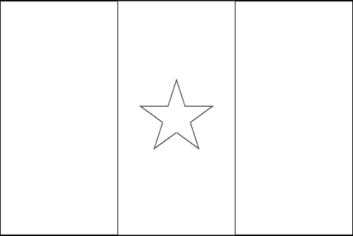 Contorno da bandeira de Senegal para colorir