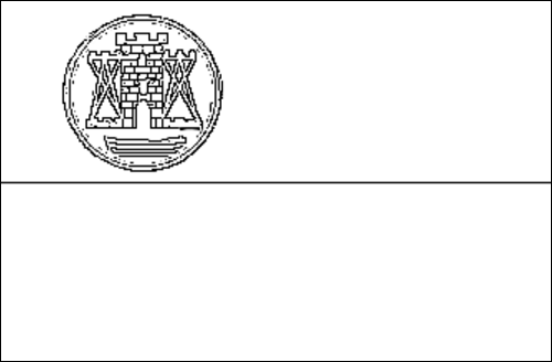 Contorno da bandeira de Memel (1920 - 1939) para colorir