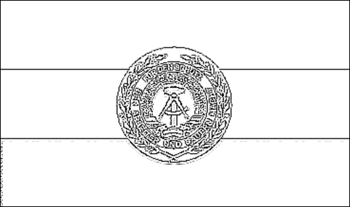 Contorno da bandeira de Exército Nacional do Povo (NVA) para colorir